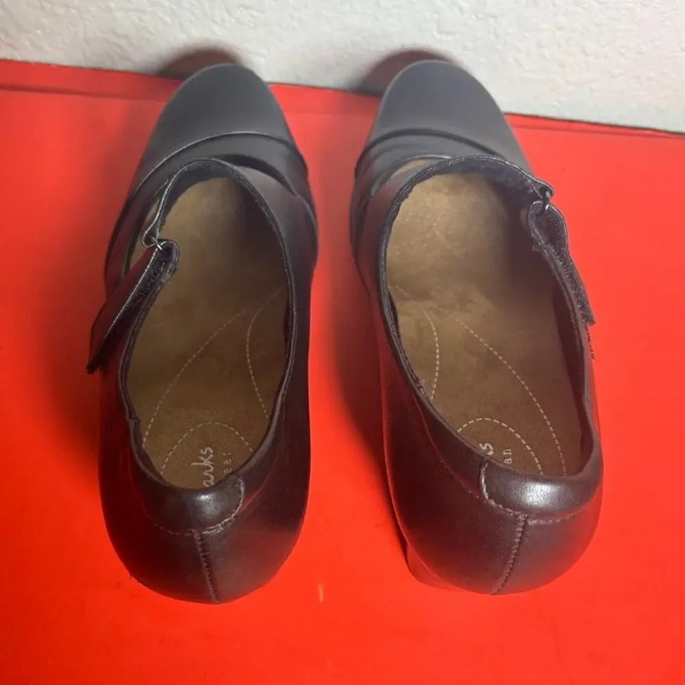 Clarks Black Mary Jane Emslie Lulin Lulin Pumps Shoes 9.5 M